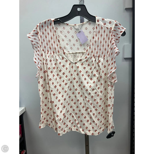 Top Sleeveless By Lucky Brand In Brown & Cream, Size: S
