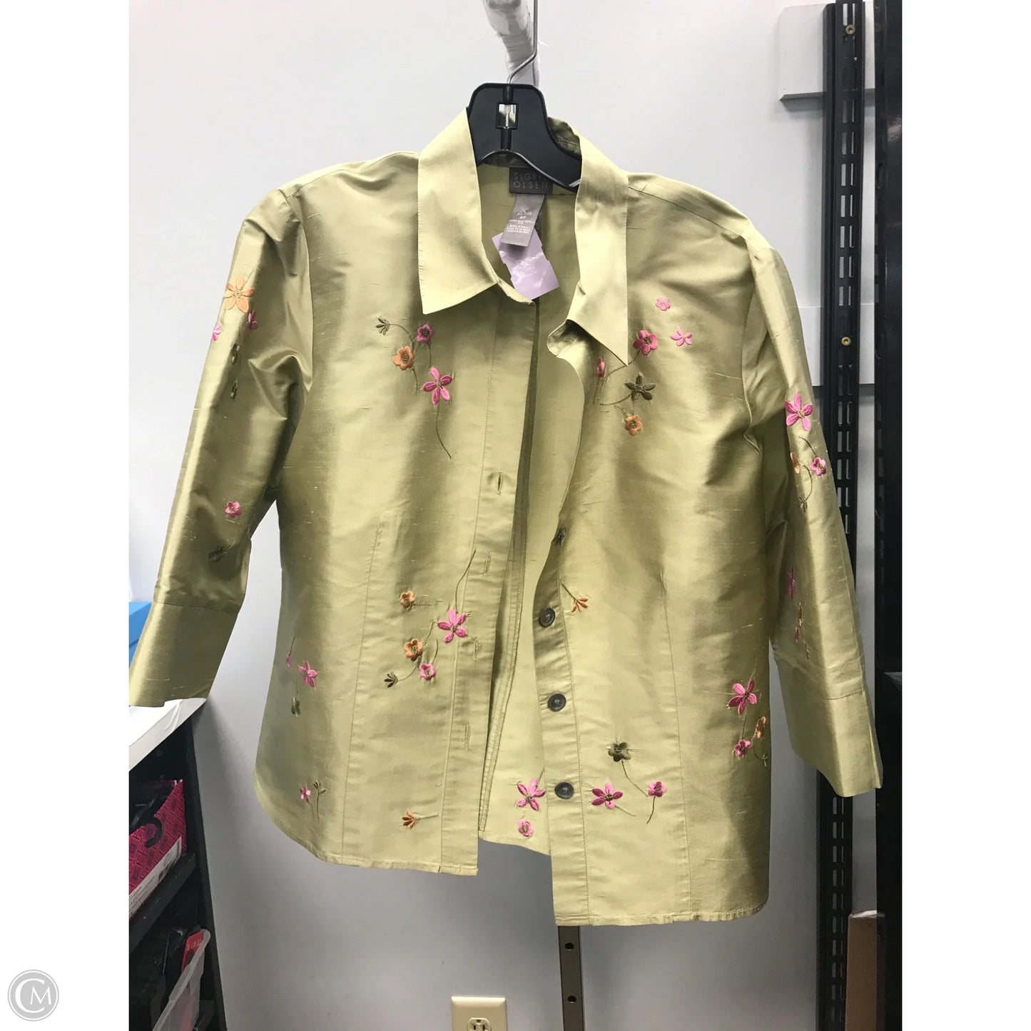 Top 3/4 Sleeve By Sigrid Olsen In Green, Size: 8p