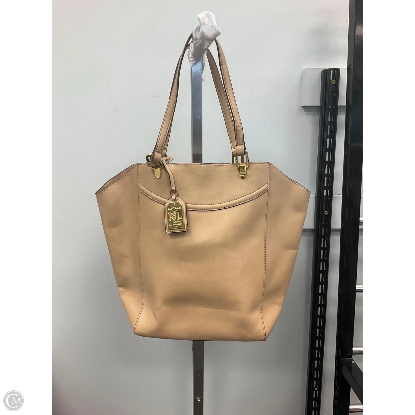 Handbag Leather By Lauren By Ralph Lauren, Size: Large