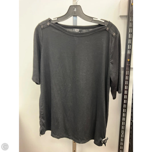 Top Short Sleeve By Jones New York In Black, Size: M