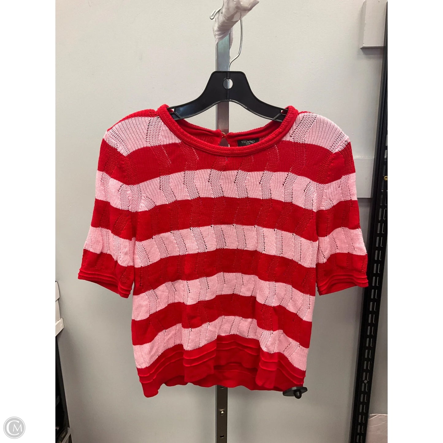 Top Short Sleeve By Talbots In Pink & Red, Size: Lp