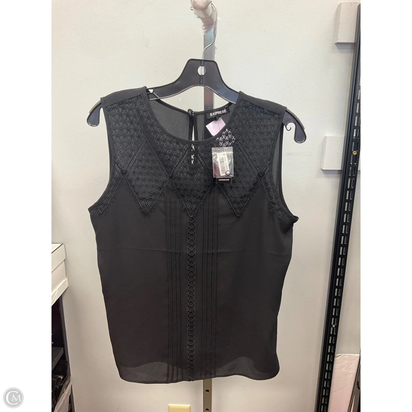 Top Sleeveless By Express In Black, Size: M