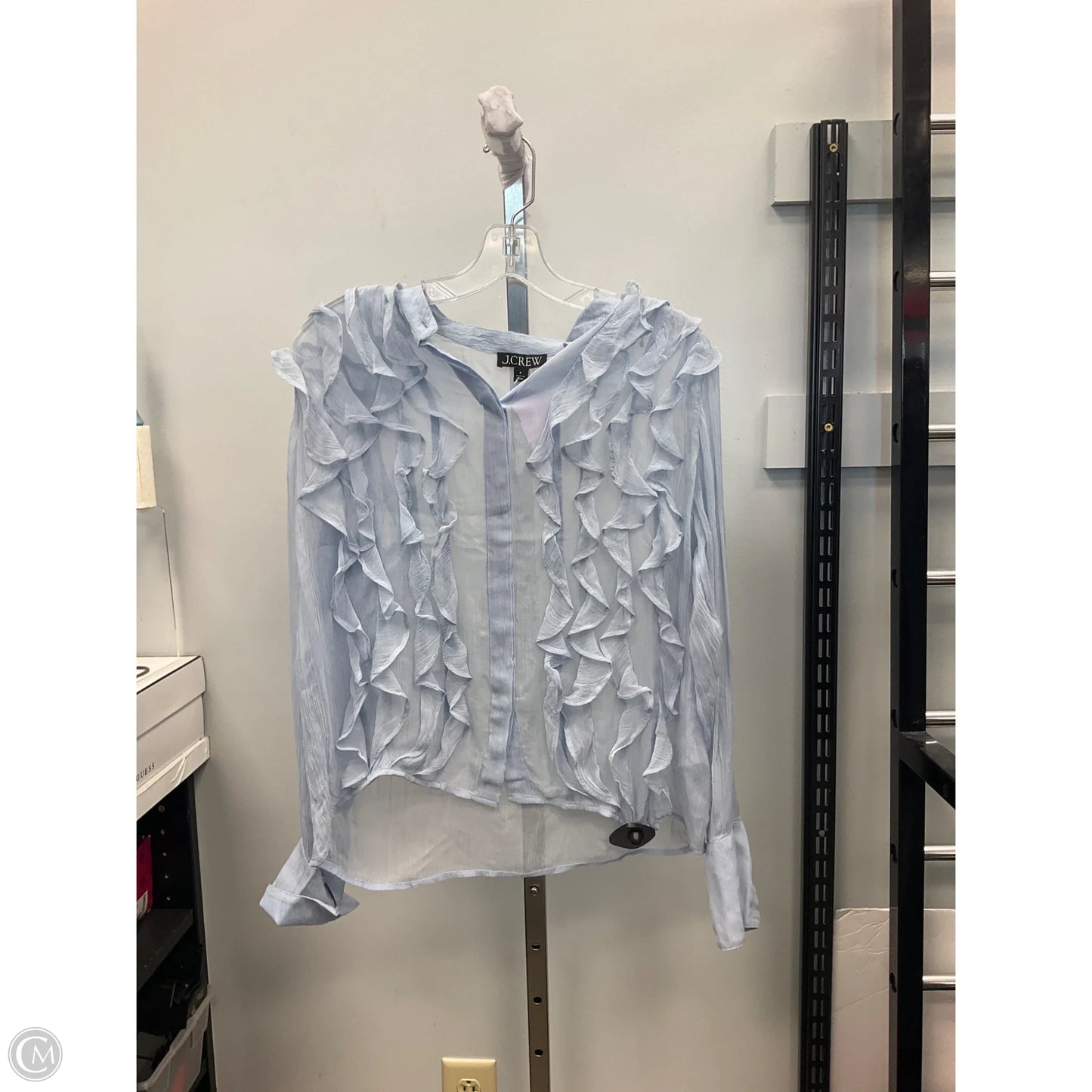 Top Long Sleeve By J. Crew In Blue, Size: 4