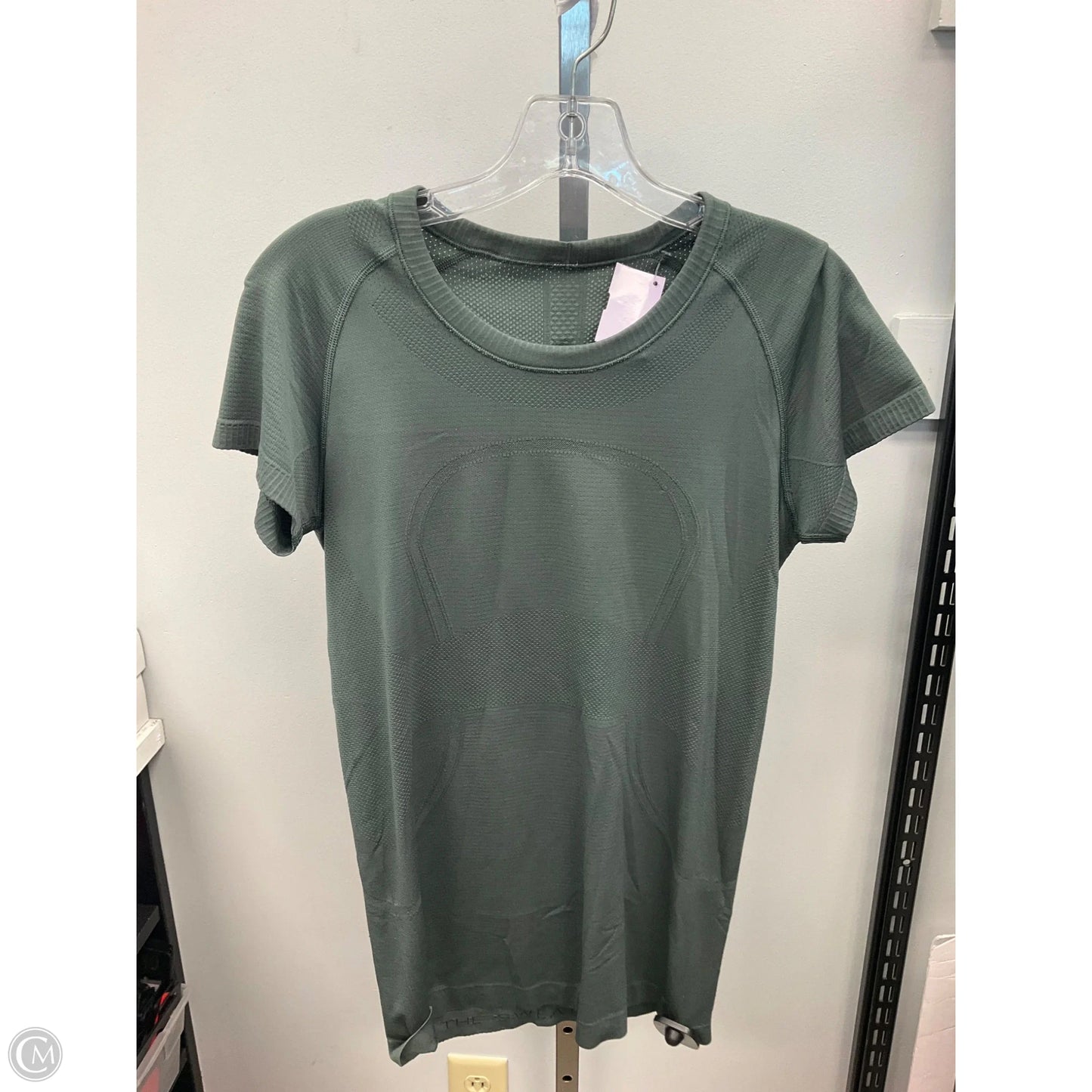Athletic Top Short Sleeve By Lululemon In Green, Size: 8