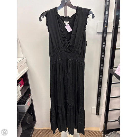 Dress Casual Midi By J. Jill In Black, Size: M