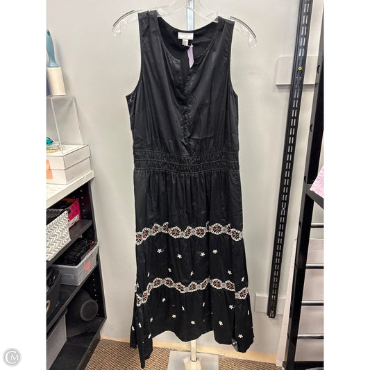 Dress Casual Midi By J. Jill In Black, Size: M