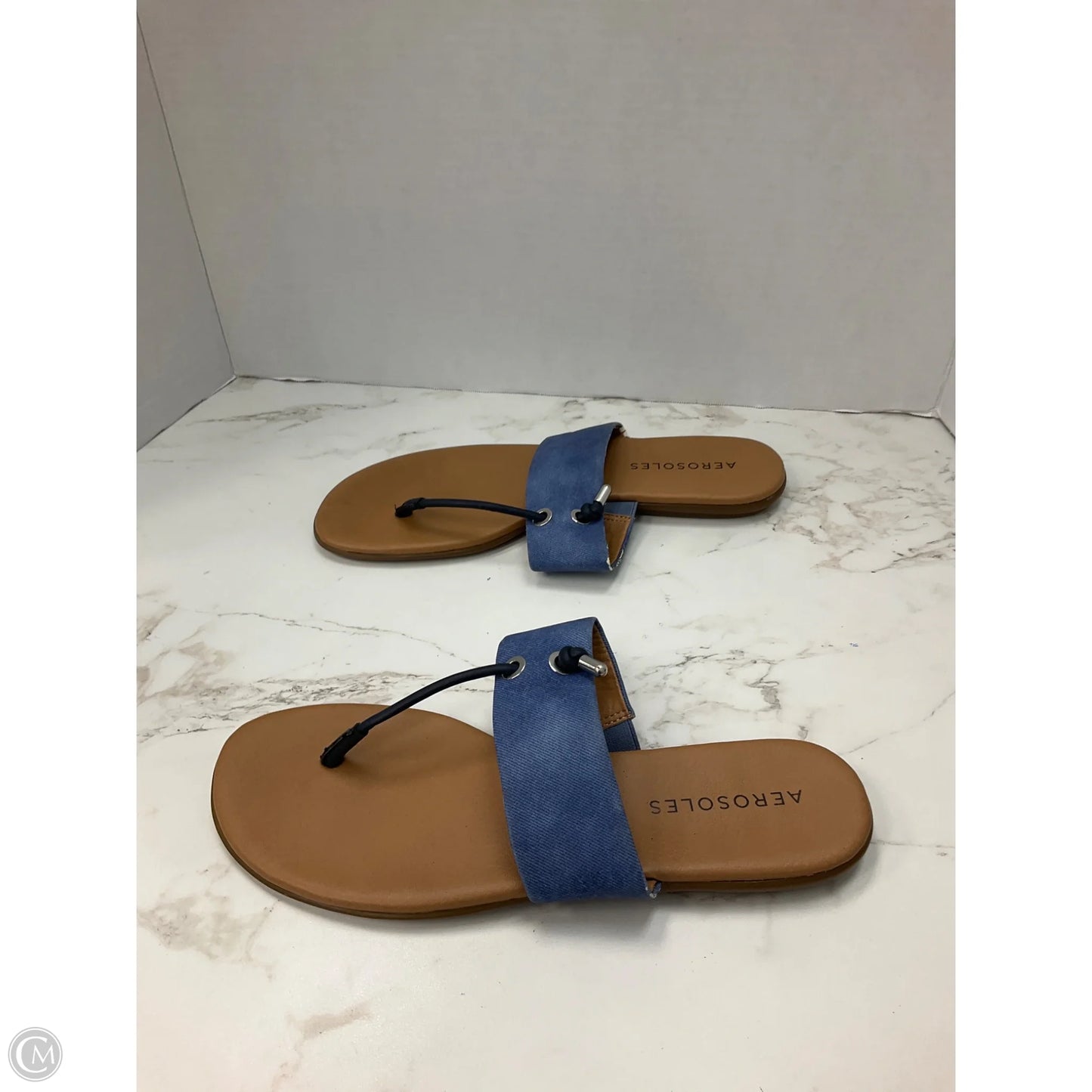 Sandals Flats By Aerosoles In Blue, Size: 10