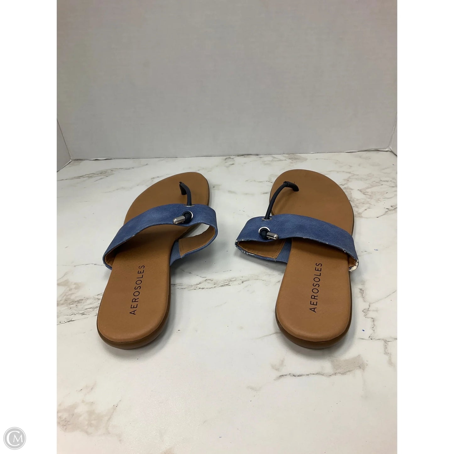 Sandals Flats By Aerosoles In Blue, Size: 10