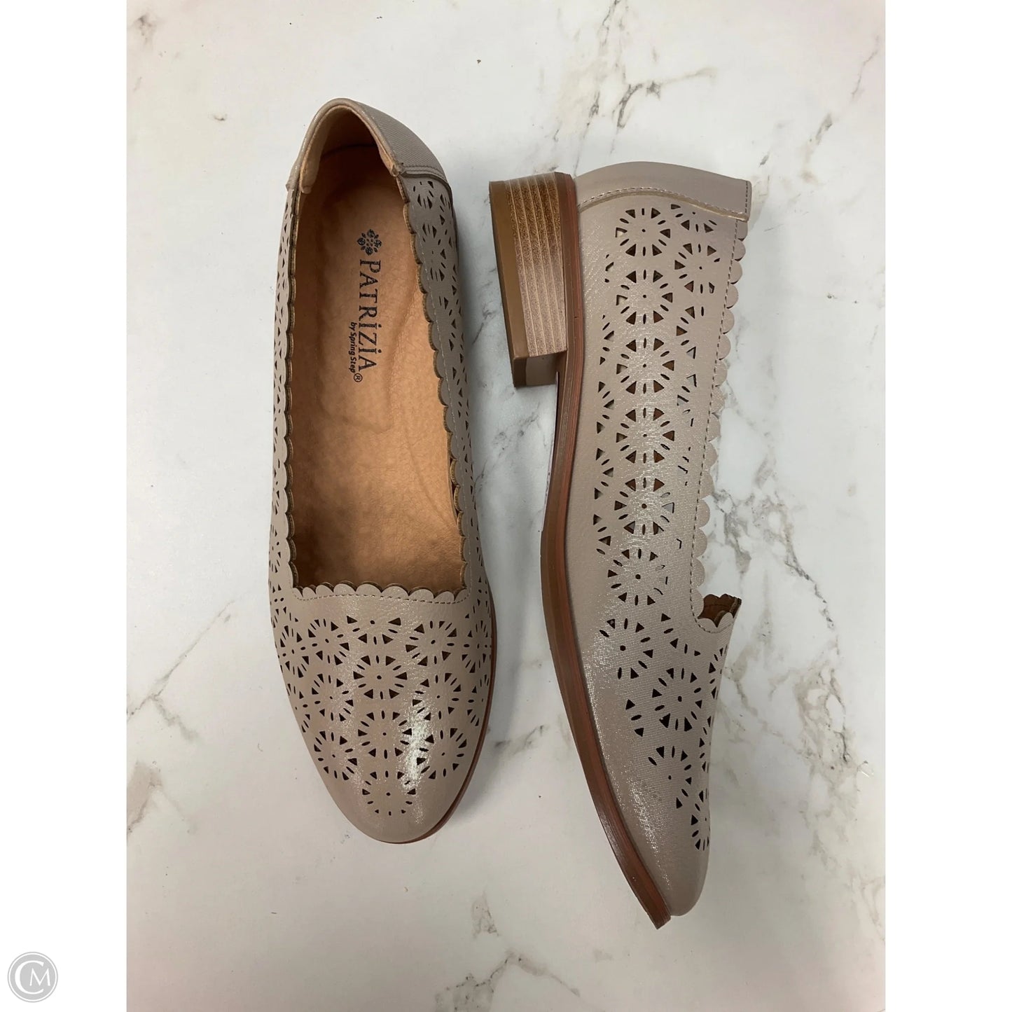 Shoes Heels Block By Spring Step In Tan, Size: 8.5