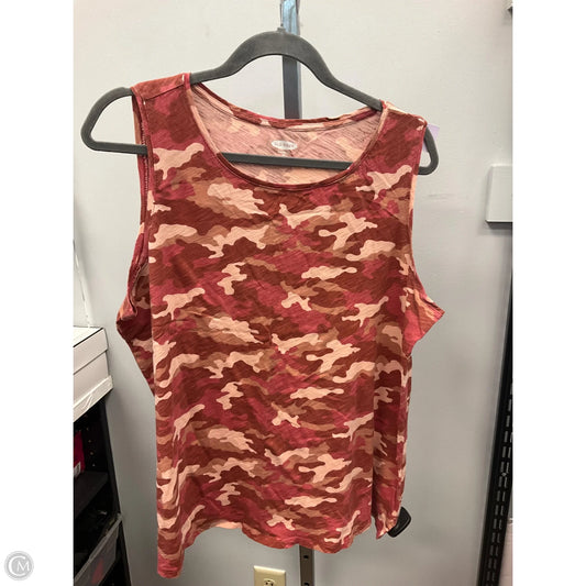 Top Sleeveless By Old Navy In Camouflage Print, Size: Xl