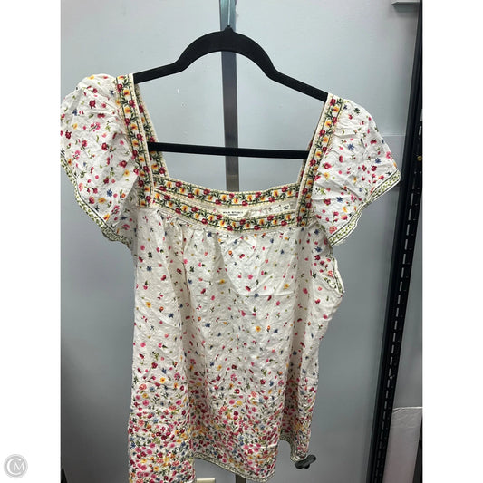 Top Short Sleeve By Max Studio In Floral Print, Size: Xl