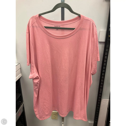 Top Short Sleeve Basic By Torrid In Peach, Size: 5