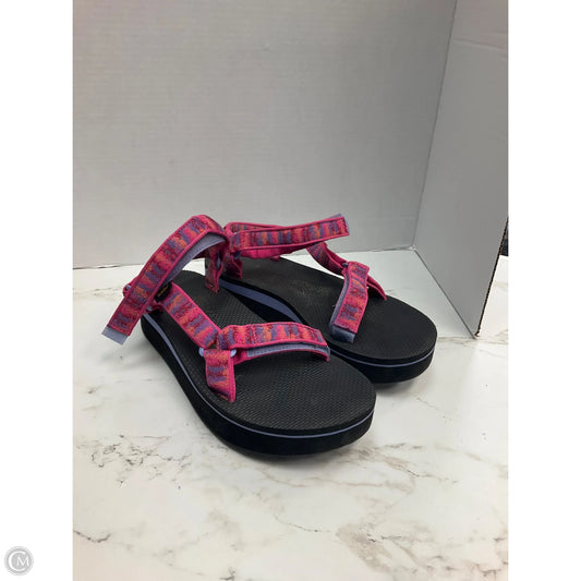 Sandals Heels Platform By Teva In Pink, Size: 12