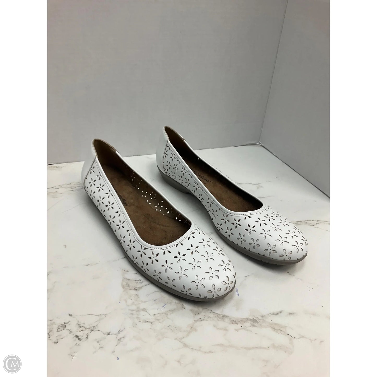 Shoes Heels Wedge By Cmc In White, Size: 12