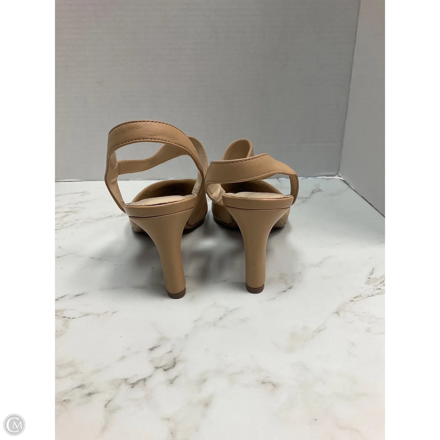 Sandals Heels Stiletto By Calvin Klein In Beige, Size: 7