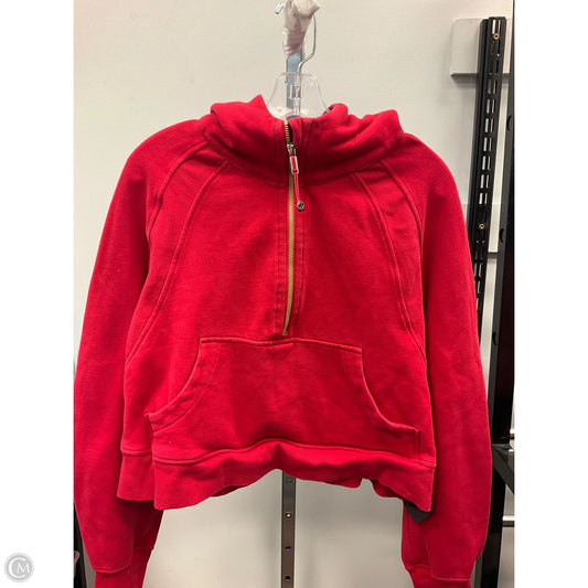 Sweatshirt Hoodie By Lululemon In Red, Size: M