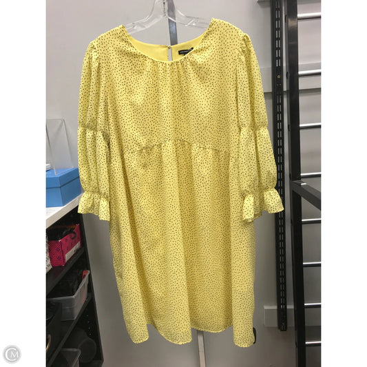 Dress Casual Short By Who What Wear In Yellow, Size: Xxl
