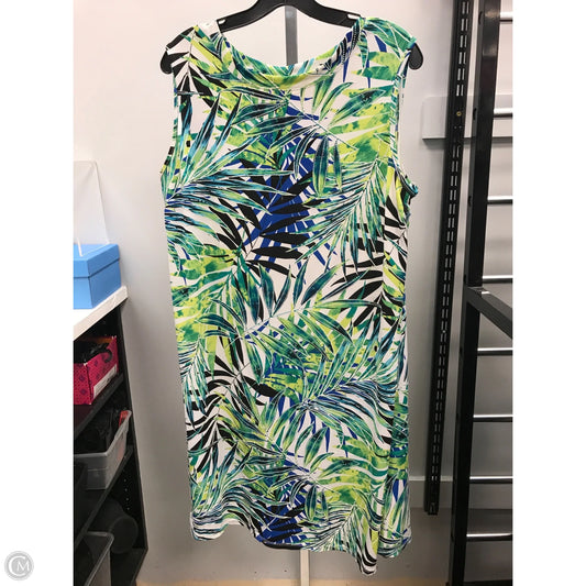 Dress Casual Short By Apt 9 In Blue & Green, Size: Xxl