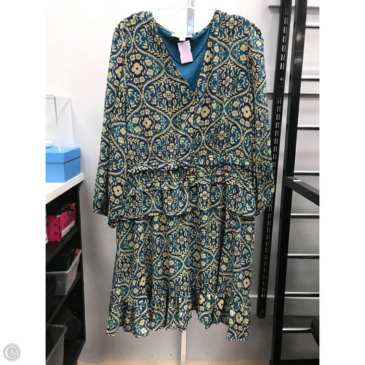 Dress Casual Short By Ryegrass In Teal, Size: Xxl