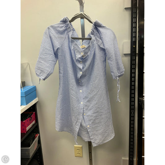 Dress Casual Short By Love Notes In Blue & White, Size: M