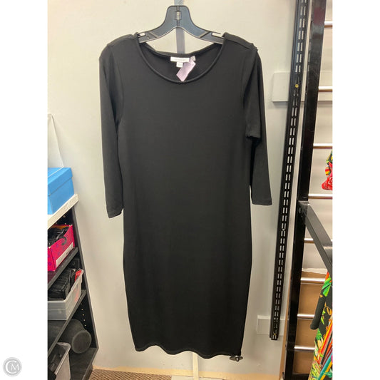 Dress Casual Midi By Chicos In Black, Size: M