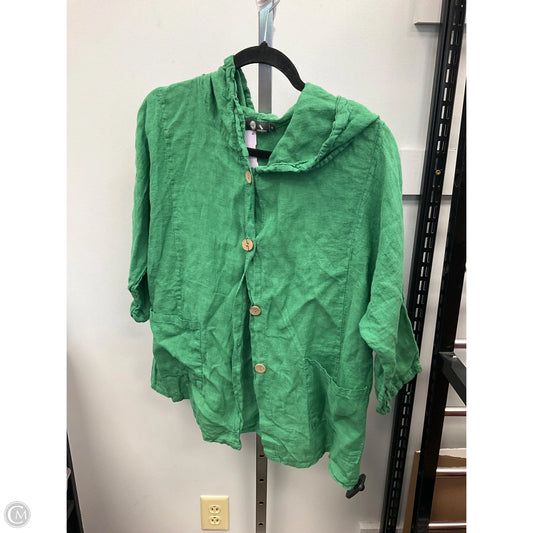 Top 3/4 Sleeve By Cmc In Green, Size: S