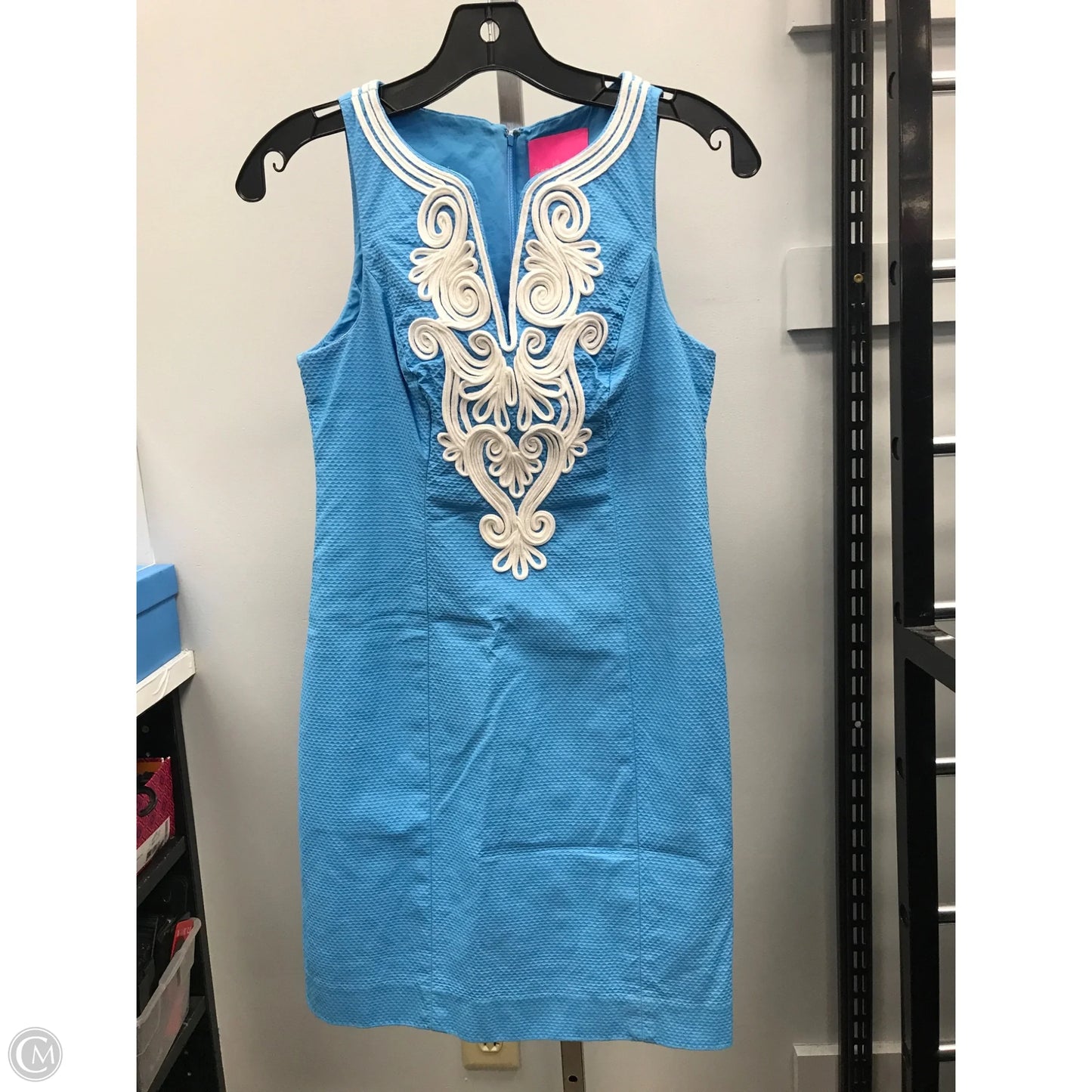 Dress Designer By Lilly Pulitzer In Blue & White, Size: 0
