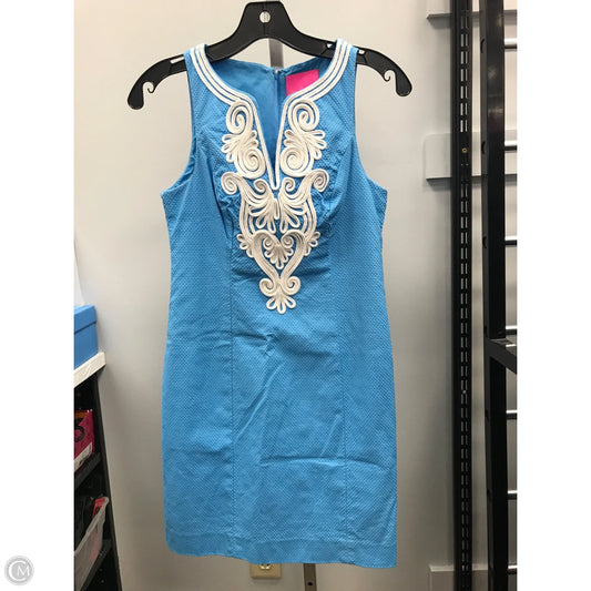 Dress Designer By Lilly Pulitzer In Blue & White, Size: 0