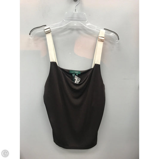 Top Sleeveless By Lauren By Ralph Lauren In Brown, Size: L
