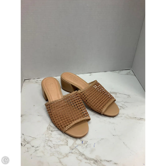 Sandals Heels Block By Cmc In Tan, Size: 7.5