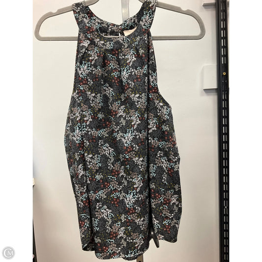 Top Sleeveless By Loft In Floral Print, Size: M