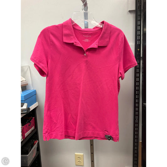 Top Short Sleeve By Talbots In Pink, Size: L