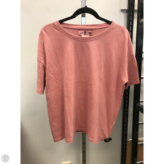 Top Short Sleeve By C And C In Mauve, Size: L