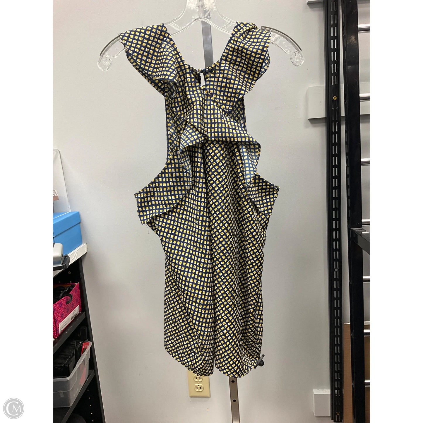 Top Sleeveless By Banana Republic In Blue & Yellow, Size: Xl