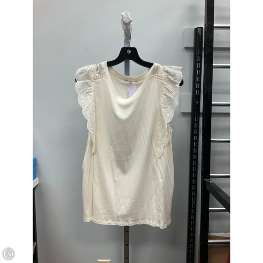 Top Sleeveless By C And C In Cream, Size: L