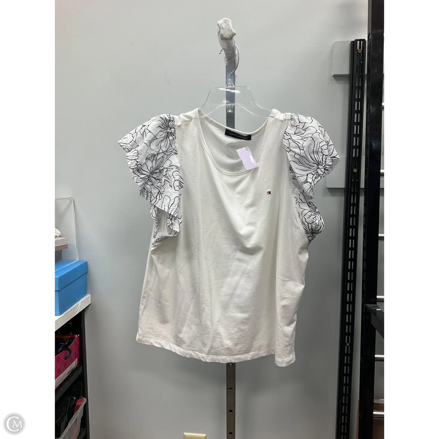 Top Short Sleeve By Tommy Hilfiger In White, Size: Xl