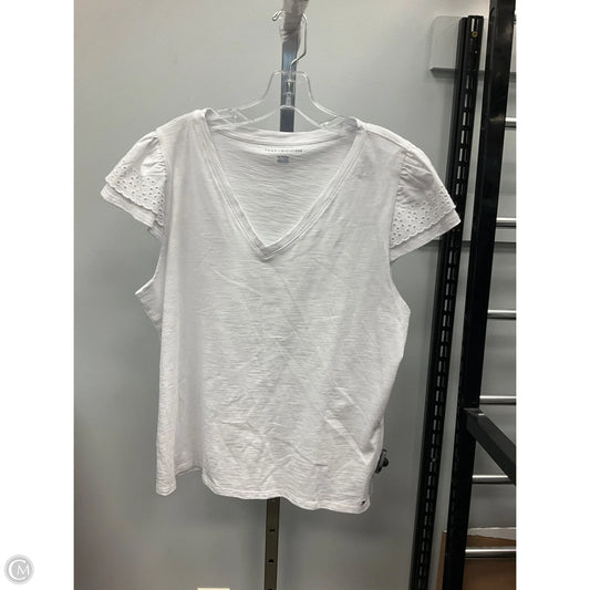Top Short Sleeve By Tommy Hilfiger In White, Size: Xl