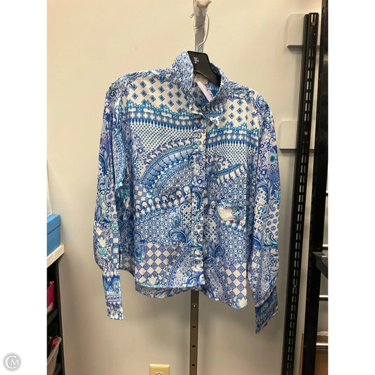 Top Long Sleeve By Cmc In Blue, Size: Xl