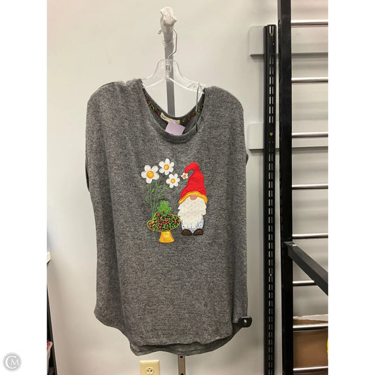 Top Short Sleeve By Clothes Mentor In Grey, Size: Xl