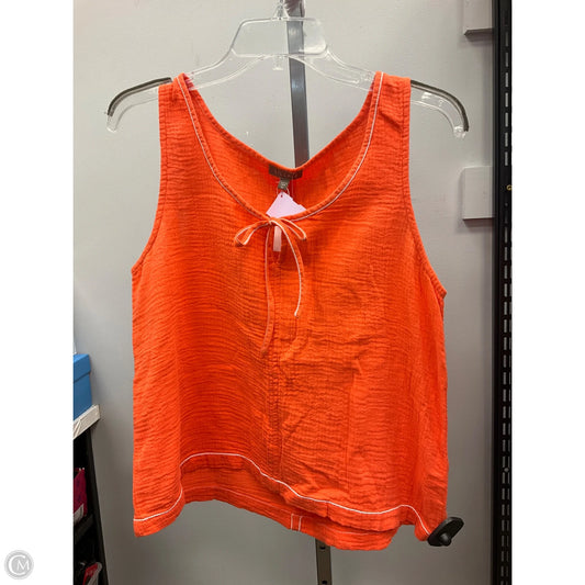 Top Sleeveless By Lilla P In Orange, Size: M