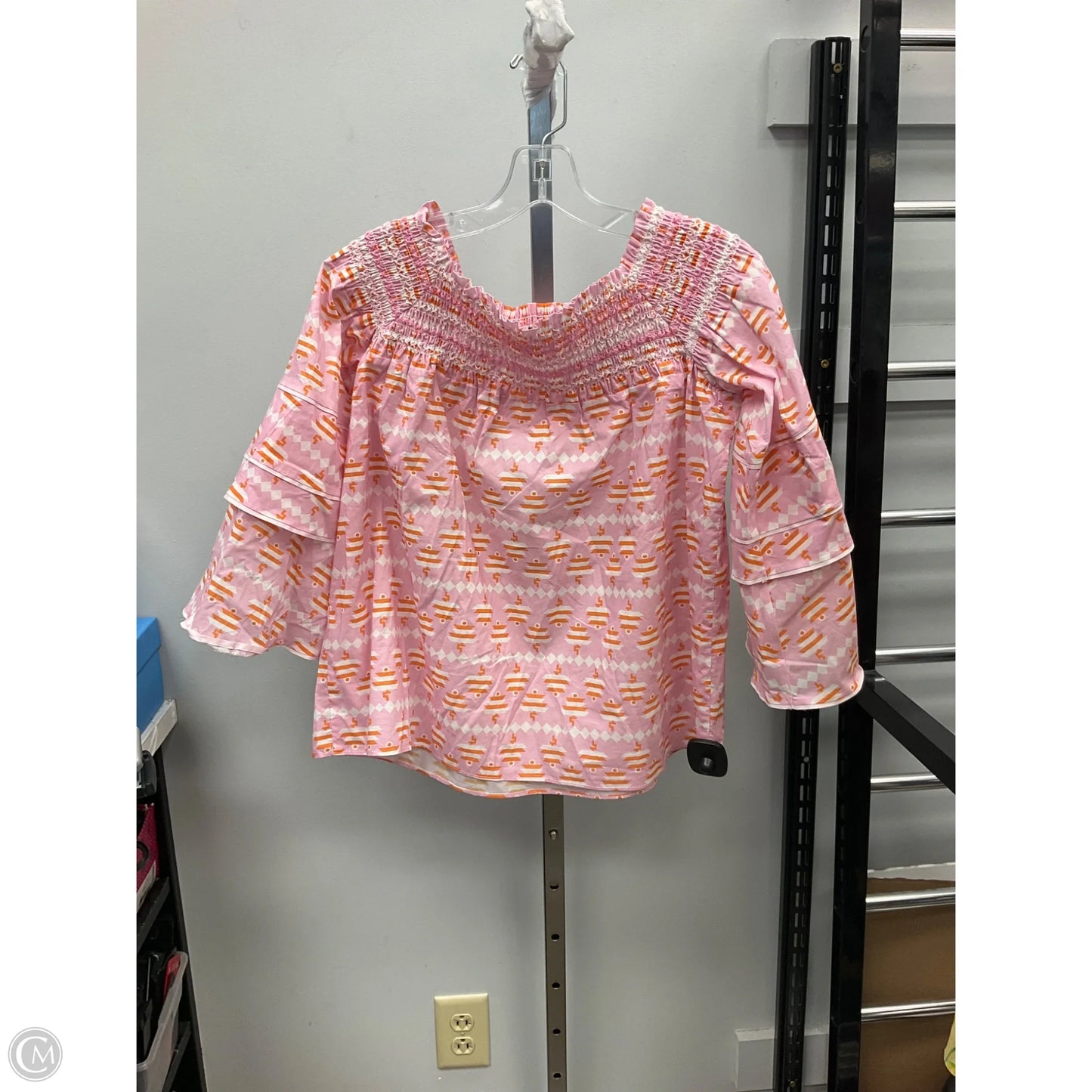 Top Short Sleeve By CK Bradley In Pink, Size: M