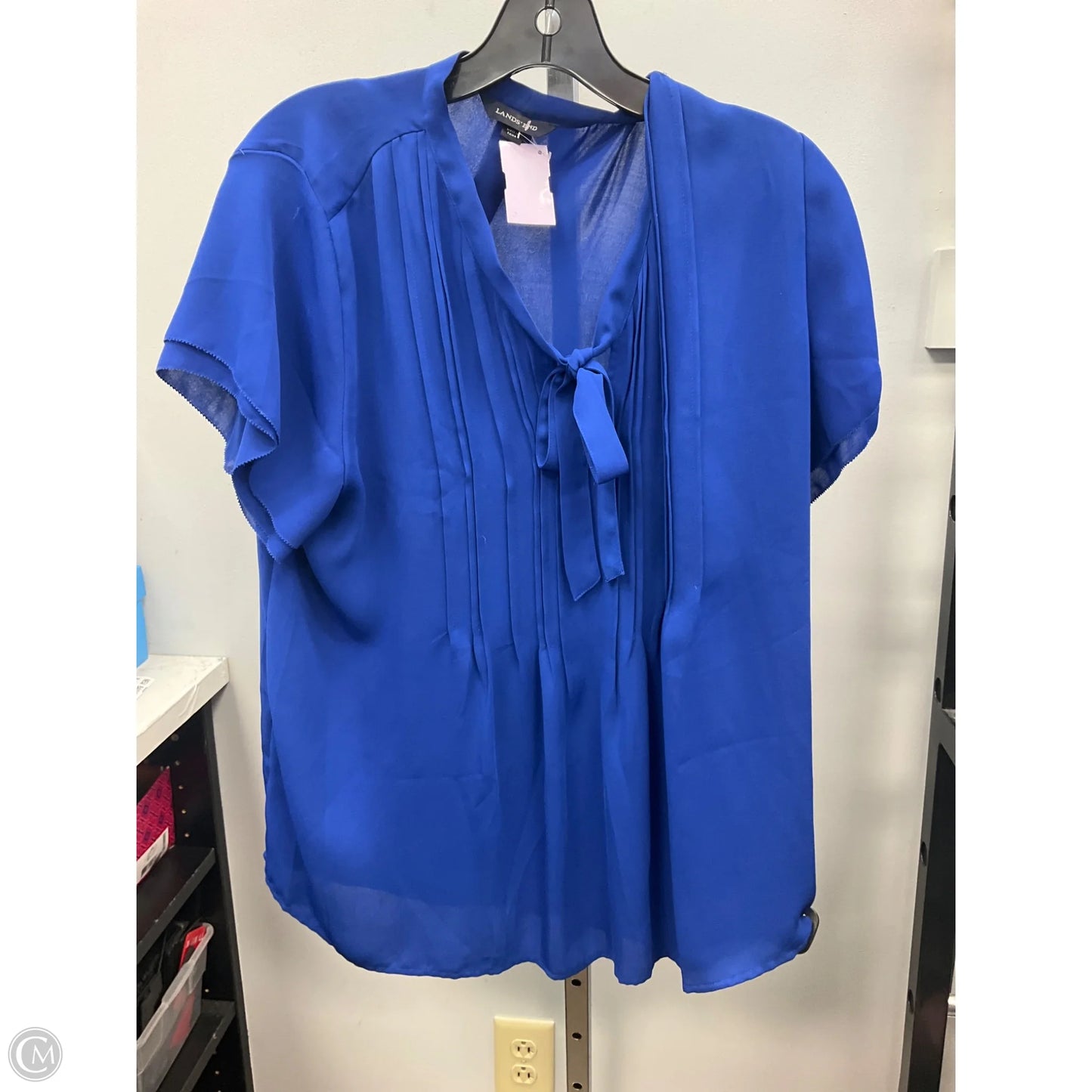 Top Short Sleeve By Lands End In Blue, Size: 16