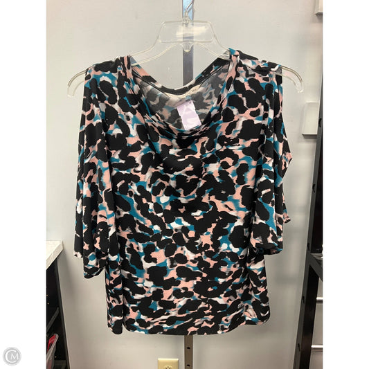 Top Short Sleeve By Rachel Roy In Black & Pink, Size: Xl
