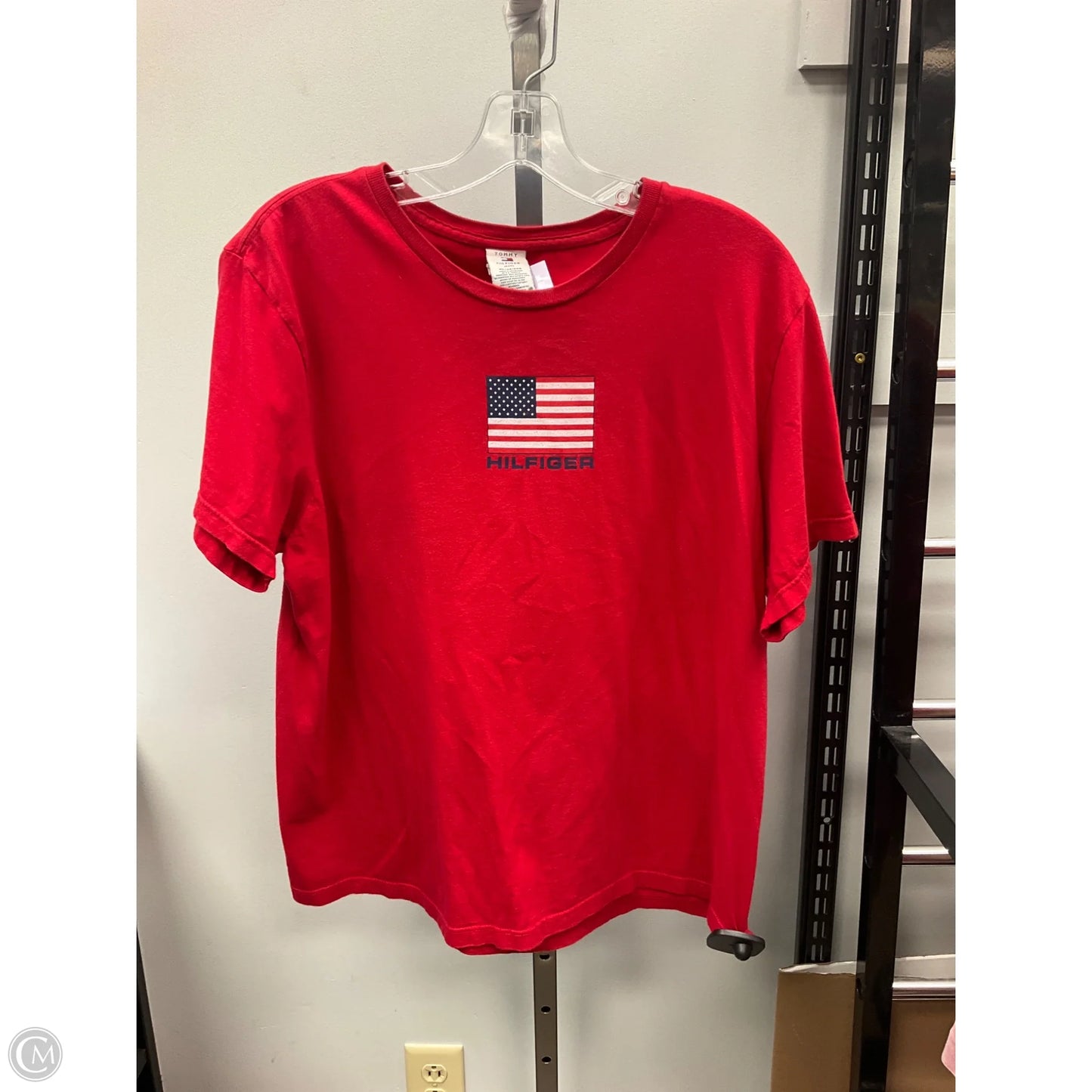Top Short Sleeve By Tommy Hilfiger In Red, Size: Xl