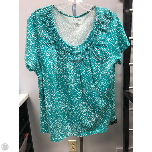 Top Short Sleeve By St Johns Bay In Teal, Size: Xl
