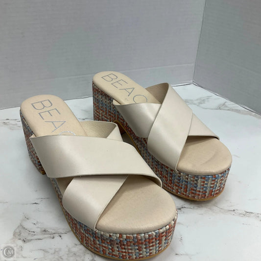 Sandals Heels Block By Matisse In Cream, Size: 9