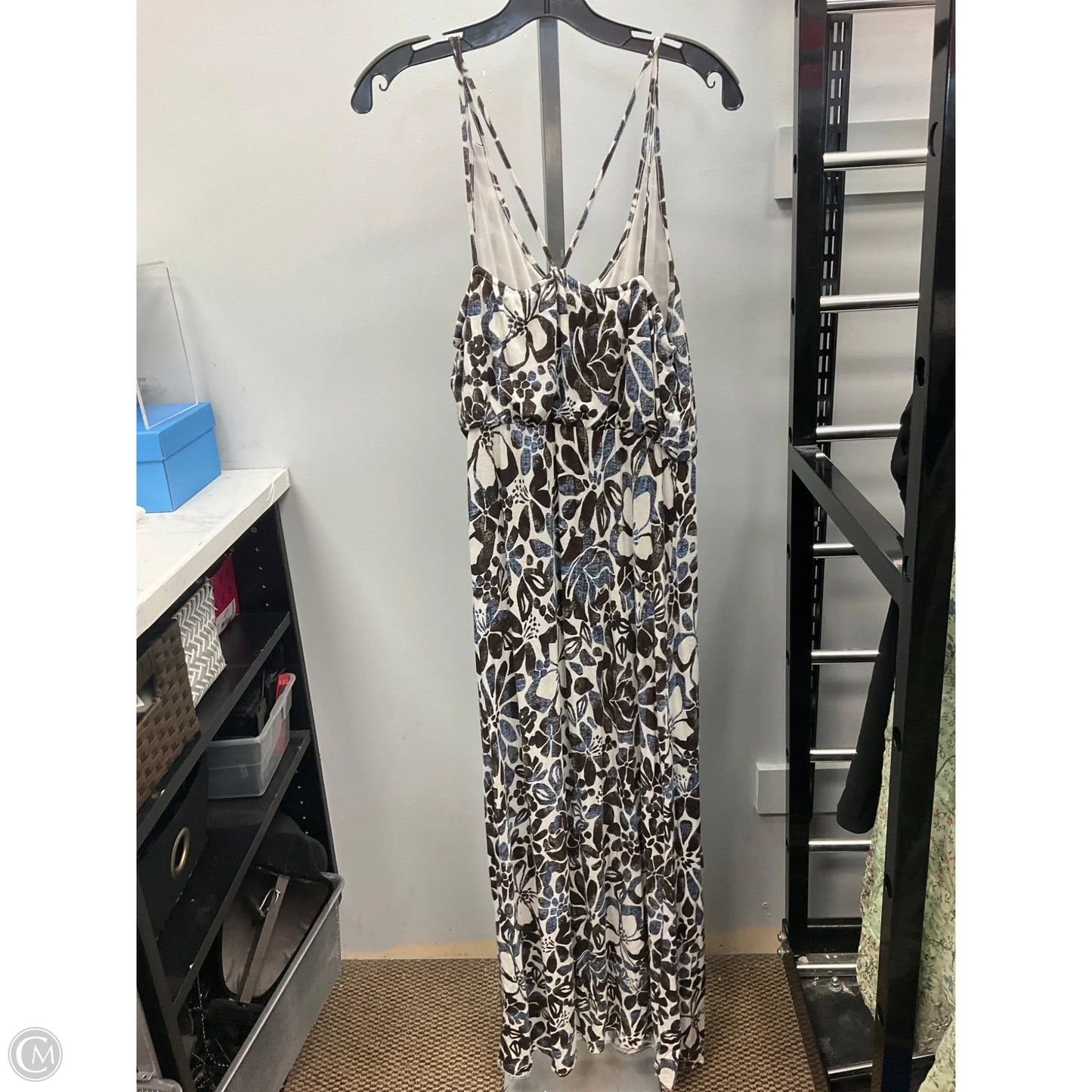 Dress Casual Maxi By Loft In Blue & Brown, Size: Lp