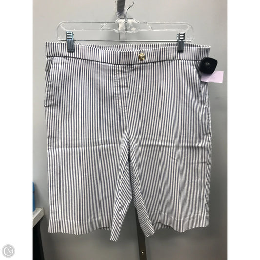 Shorts By Jones New York In Striped Pattern, Size: L