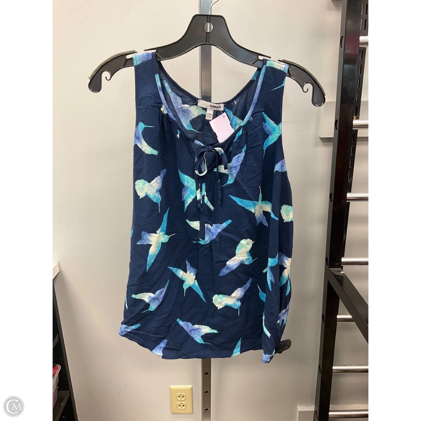 Top Sleeveless By Sonoma In Navy, Size: Xlp