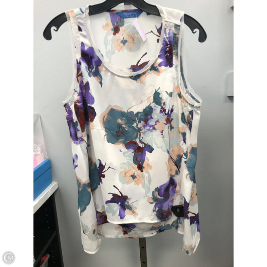 Top Sleeveless By Simply Vera In Floral Print, Size: M